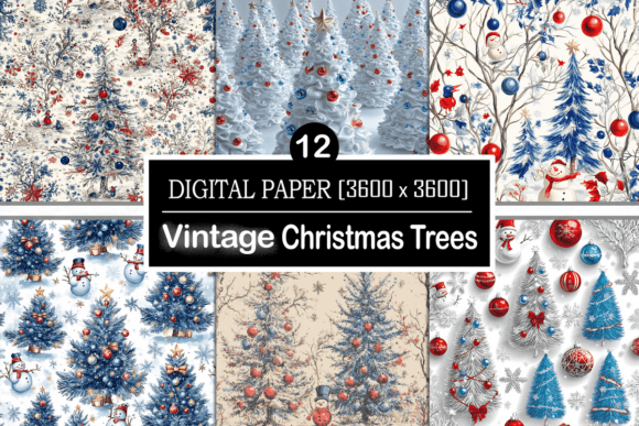 3D Vintage Christmas Trees: A Practical Resource for Festive Design Projects
