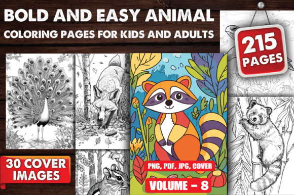 Bold and Easy Animal Coloring Pages V-08: A Practical Guide to Getting the Most Out of Your Creative Bundle