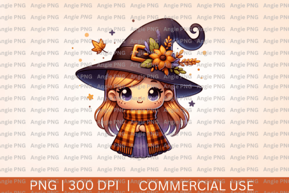 Cute Witch Halloween PNG Clipart
