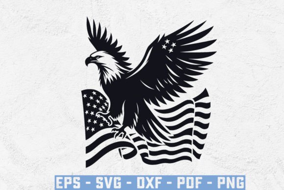 Designing with Purpose: The Enduring Appeal of the USA Flag with Eagle Silhouette Vector