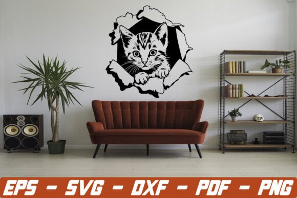 Designing with the Kitty on the Wall SVG and Funny Cat SVG Set