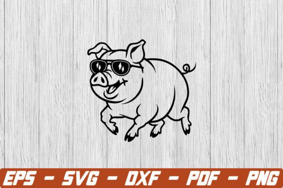 Discover the Charm of the Cute Pig With Sunglasses SVG Cute Animal Design