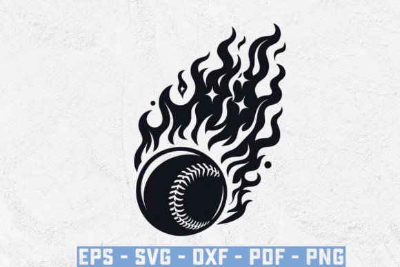 Flaming Baseball with USA Flag SVG: A Detailed Look at a Patriotic Design Asset