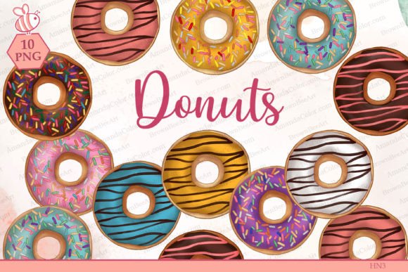 Hand Drawn Donuts Clipart for Professional Creative Projects