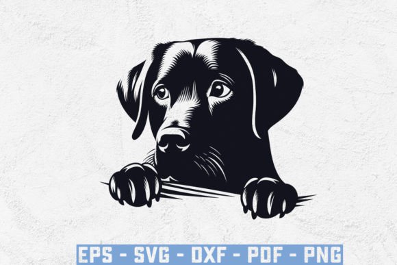Peeking Labrador Retriever Dog SVG: Elevating Your Creative Projects with Purposeful Design