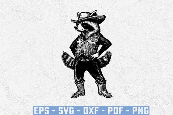 Raccoon Cowboy SVG: Merging Wild West Charm with Digital Crafting