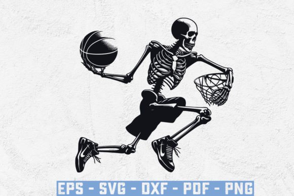 Skeleton Basketball SVG: Where American Iconography Meets Edgy Design
