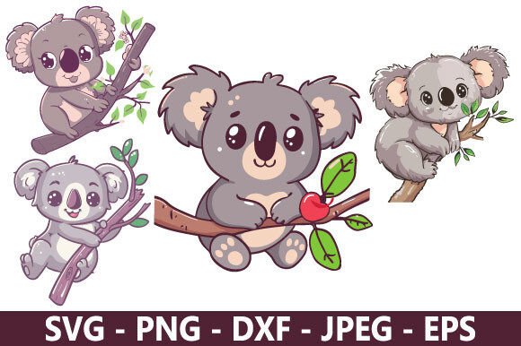 The Cute Koala SVG Bundle: Design Assets with Character