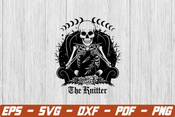 The Knitter Tarot Card SVG and Skeleton Knitting SVG: A Digital Design Set for Bold Crafters