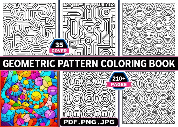 Unlock Creativity with 210 Geometric Pattern Coloring Book Pages for Adults