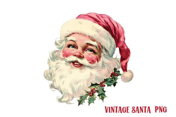 Vintage Santa Sublimation PNG for Creative Projects