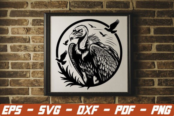 Vulture Svg Silhouette Cut File, Animal: A Versatile Design Asset for Creators and Entrepreneurs