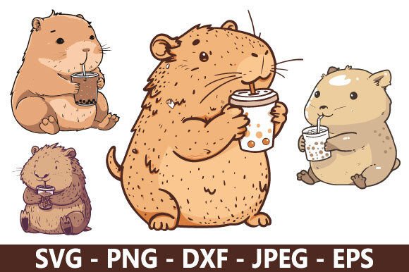 Why the Cute Capybara Boba Drink SVG Bundle Is Redefining Niche Design Assets in Digital Merchandising